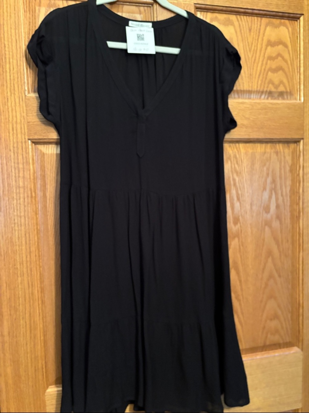 NIC+ZOE Black V‑Neck Mini Dress